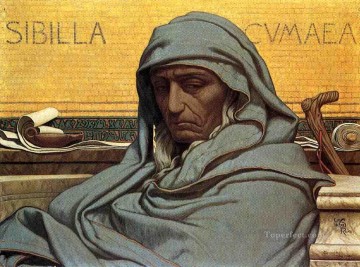 Elihu Vedder Painting - Sibilia Cumaea symbolism Elihu Vedder